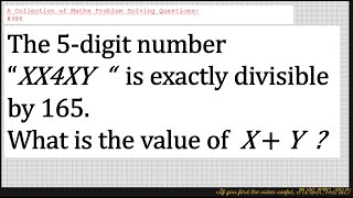 A Collection of Maths Problem Solving Questions:#386 (Numbers | Number Theory | Divisibility)