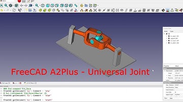 FreeCAD A2Plus - Universal Joint Assembly and Animation