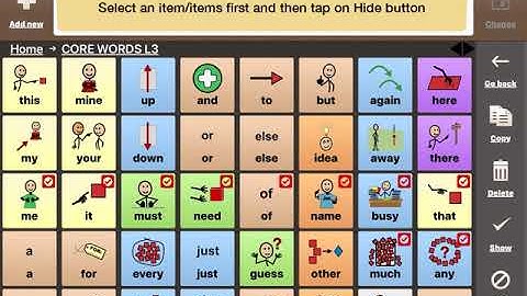 Avaz AAC - Hide and Show icons in Edit mode (2020)