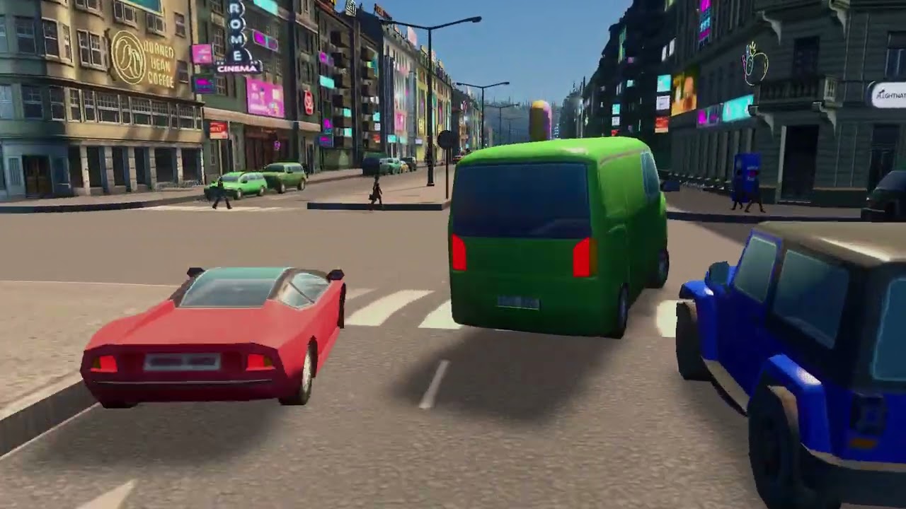 Cities Skylines - First Person Bus Ride on Line 3  - Suburbs to Central Station