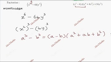Factorise : (x⁶ − 64y³ )