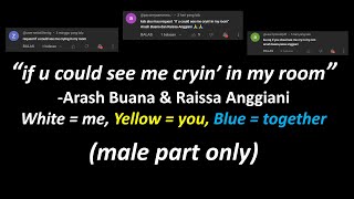 Arash Buana \u0026 Raissa Anggiani - if u could see me cryin’ in my room | Male Part Only | Sing With Me