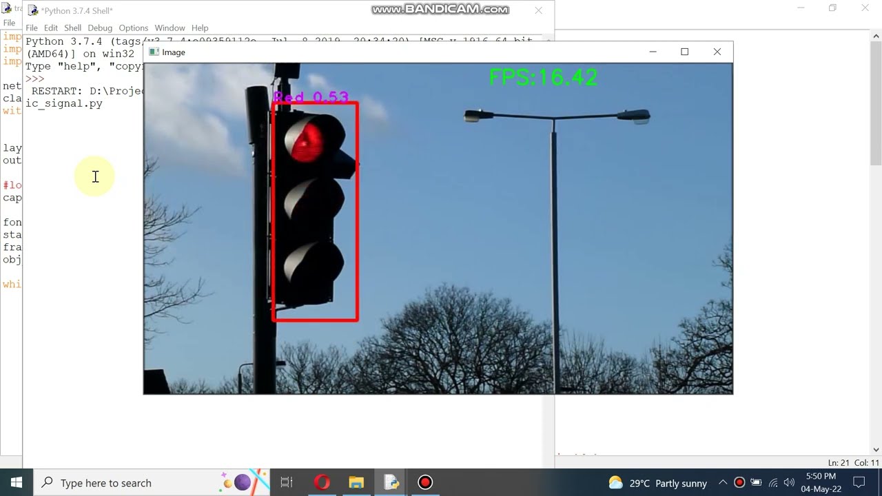 Traffic Light prediction using Yolo and opencv - YouTube