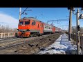 Электропоезд ЭД9Т-0007-ЭД9М-1010 на станцию сазанка