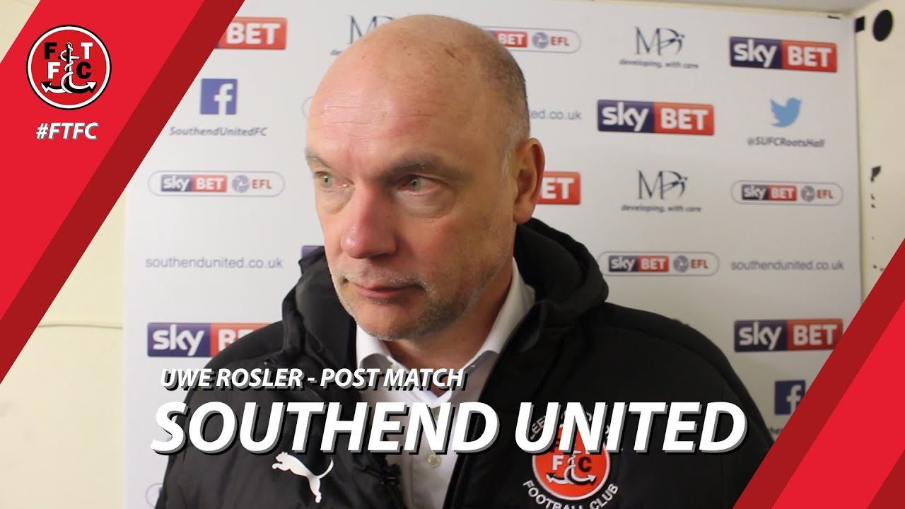 Uwe Rosler on Southend win | Post Match football score