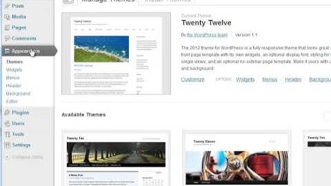 How To Setup Wordpress Video Series 4/13 Changing settings, appearance and widgets