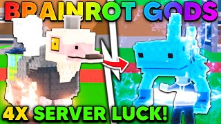 Using MAX SERVER LUCK to Get OP BRAINROTS in Roblox Steal a Brainrot!