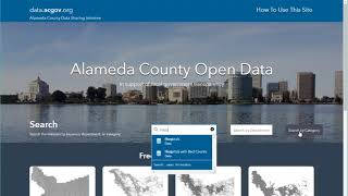 Alameda County Open Data Portal Story Map - Data Search