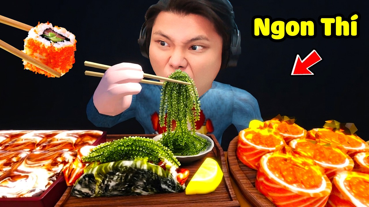 [ROBLOX] Game Mukbang ASMR Đã Có Đồ Ăn Mới Siêu Phê🍤🇯🇵JayGray Thử Thách Trứng Cá Sushi Nhật Bản