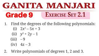 Ex 2.1 Q2 | Write polynomials of degrees 1, 2 and 3 | Grade 9 | Linear Polynomial NCERT Solution