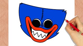 Como Desenhar o rosto do HUGGY WUGGY ( passo a passo )