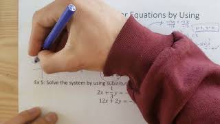 Math 0925 - Chapter 7 section 4 - Solving Systems of Equations by the Substitution Method