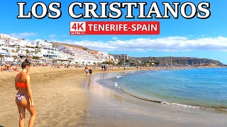 TENERIFE - LOS CRISTIANOS | Beach Life & Amazing Weather ☀️ 4K Beach Walk ● 2024