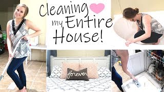 ALL DAY WHOLE HOUSE CLEAN WITH ME | WEEKLY CLEANING ROUTINE 2018