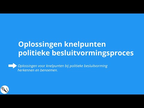 Politiek en Beleid: oplossingen politieke besluitvorming