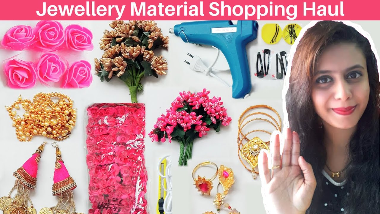 Flower Jewellery Haul | Basic Material For Flower Jewellery | Jewellery Material Shopping Haul
