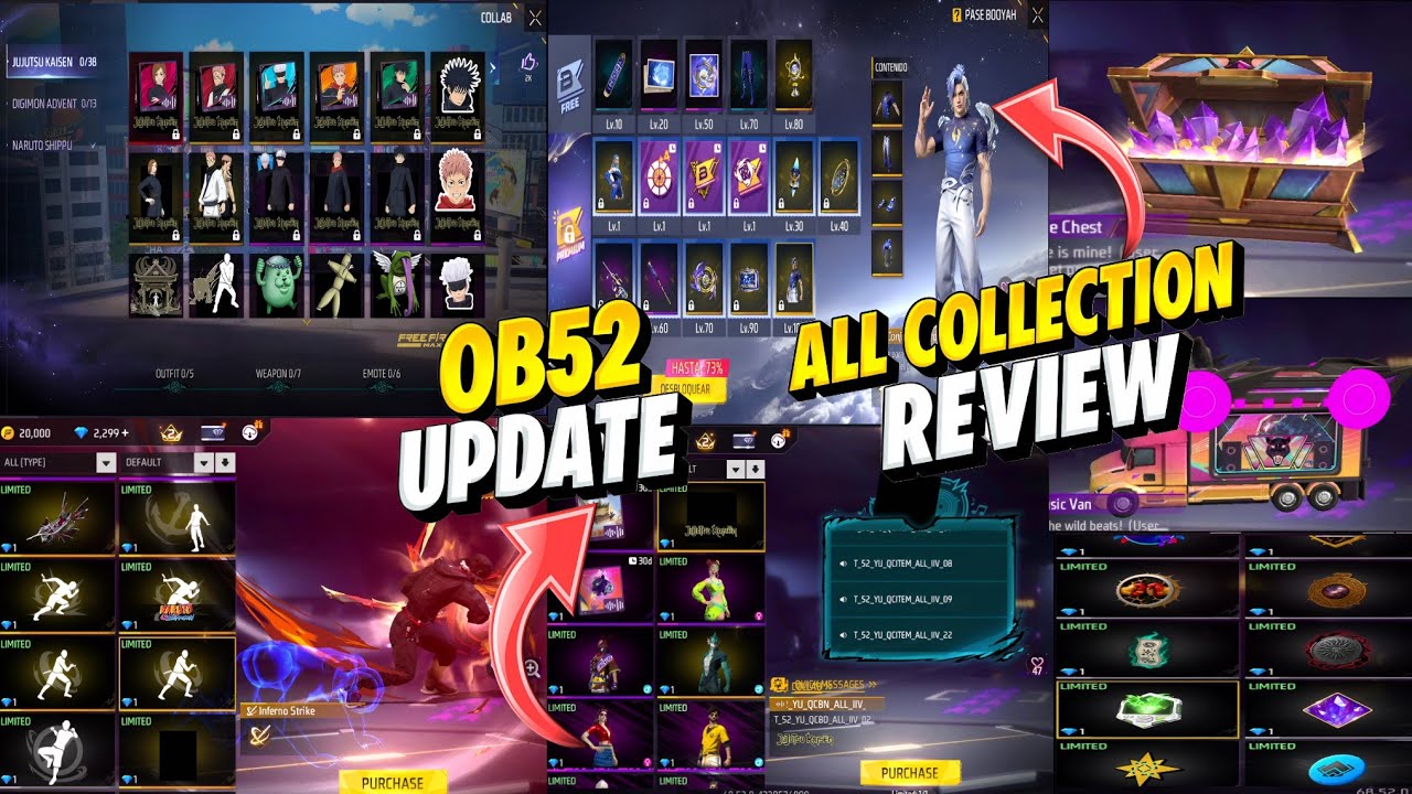 Ob52 Update OB52 UPDATE ALL COLLECTION REVIEW | BUNDLES, WEAPONS, EMOTES & FEBRUARY ...