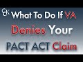 What to do if va denies your pact act disability benefits claim