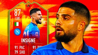 WORTH THE SBC? ? 87 NUMBERS UP INSIGNE PLAYER REVIEW - FIFA 22 ULTIMATE TEAM