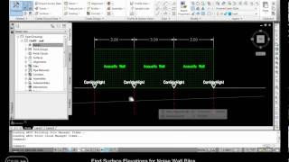 Get surface elevations for noise wall piles in Autodesk Civil 3D 2011