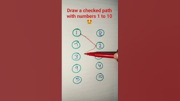 draw a checked path with numbers 1 to 10 🤩 #funny #enigmind #puzzle ##shortsvideo #mathideas