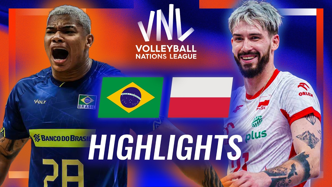Brazil 🇧🇷 vs. Poland 🇵🇱 - Highlights | Week 3 | Men's VNL 2026