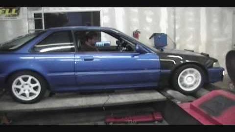 Turbo integra gsr on dyno, 430hp 277tq half tuned