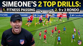 ⚽🎯Fitness Passing Drill + Rondos 9 v 3 / Atletico Madrid  by Diego Simeone