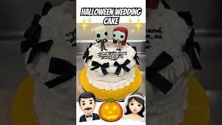 Halloween Wedding Cake🎃 #cake #halloween #weddingcake #wedding #nightmarebeforechristmas #shorts