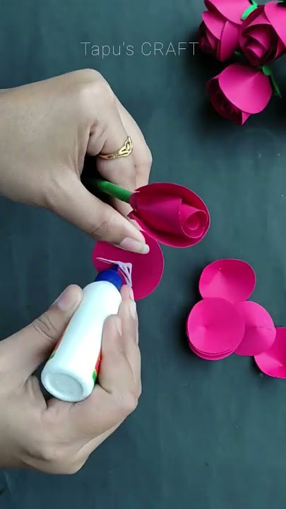 How To Make Realistic Paper Rose Flower  #share #shorts