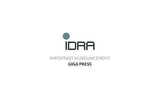 Idra Group Important Announcement - Giga Press