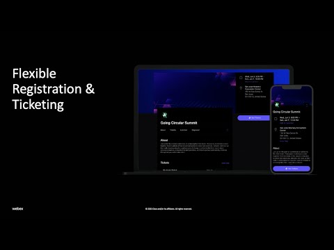 Flexible event registration and ticketing with Webex Events (formerly Socio)