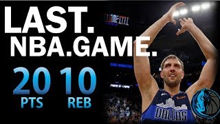 Dirk Nowitzki LAST NBA GAME Full Highlights, Tribute - Dallas Mavs - 10.4.19