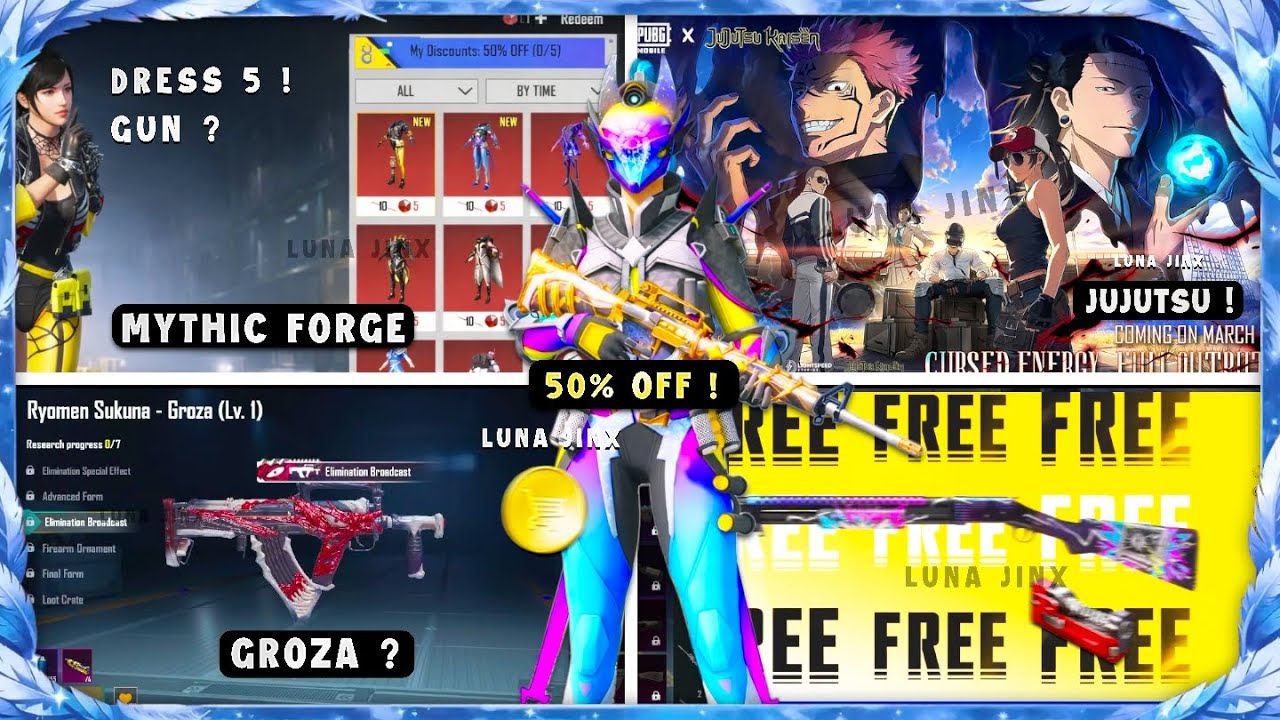 JUJUTSU COLLABORATION | 4.3 MYTHIC FORGE | DEVIL GROZA ? | ANNIVERSARY FREE REWARDS 