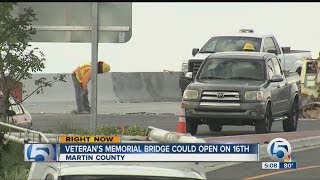Veteran's Memorial Bridge could open on the 16th