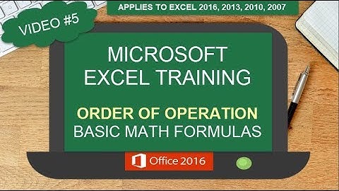 MICROSOFT EXCEL BASIC MATH FORMULAS | ORDER OF OPERATION | USING PARENTHESIS IN FORMULAS | #5
