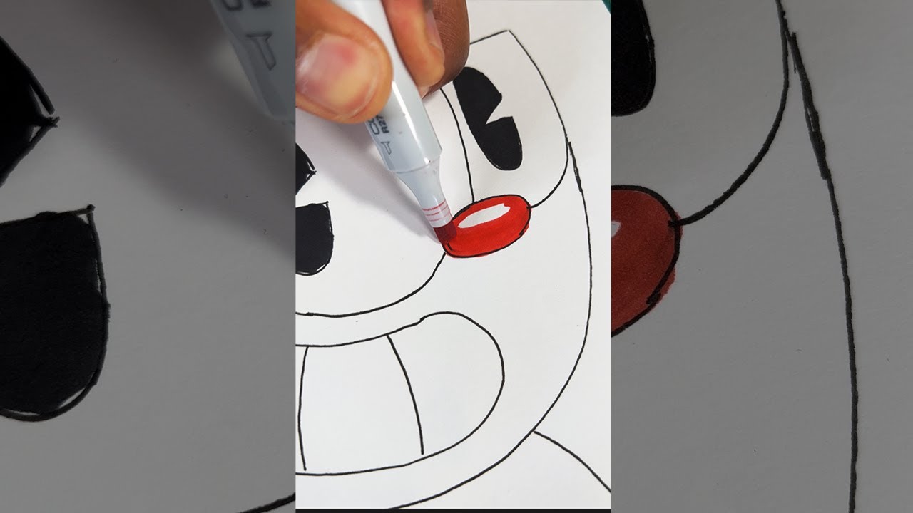 Drawing The Cuphead Video Game 🤯😨 