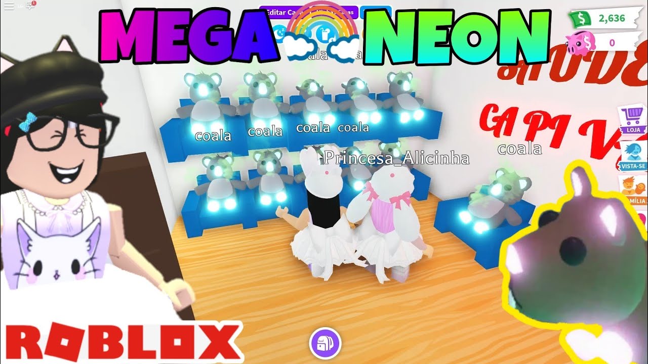 🌈 TRANSFORMAMOS 6 PETS em MEGA NEON 🌈 ATUALIZAÇÃO do ADOPT ME