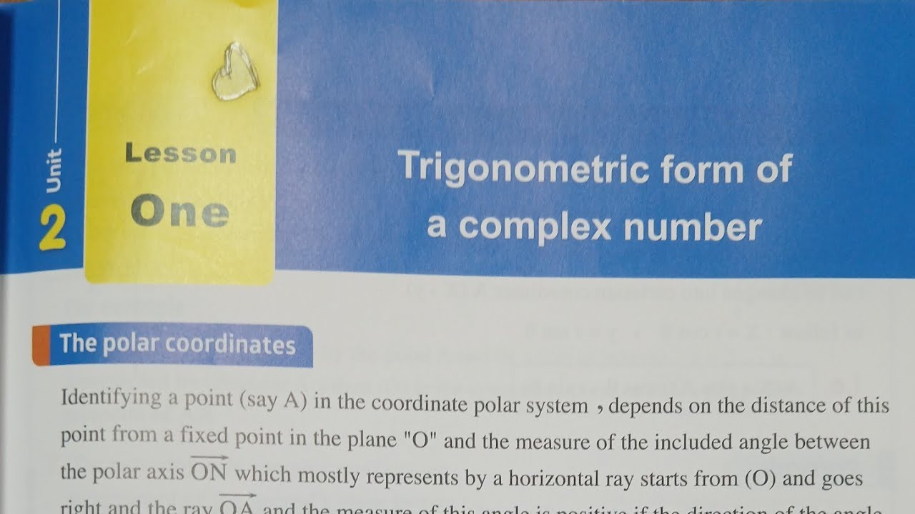 Trigonometric form of a complex number #sec 3 algebra & الصورة المثلثية للعدد المركب #٣ث لغات 🔥🔥