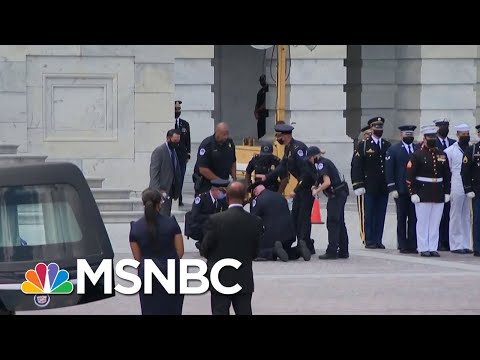 Rep. John Lewis' Honor Guard Appears To Faint During U.S. Capitol Ceremony | MSNBC