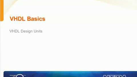VHDL Design Units - Overview