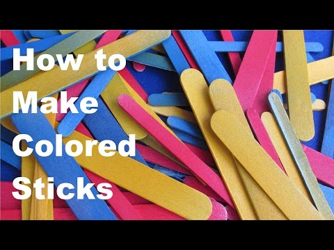 How To Make Colored Wooden Sticks | Popsicle Sticks And Jumbo Craft Sticks