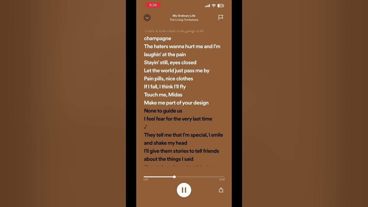 The living Tombstone - My ordinary life (lyrics)
