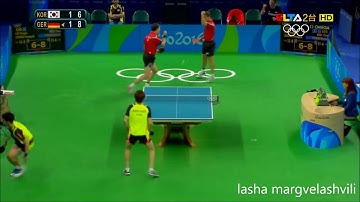 Timo boll Bastian Steger vs Jeoung Youngsik Lee Sangsu (Rio 2016)