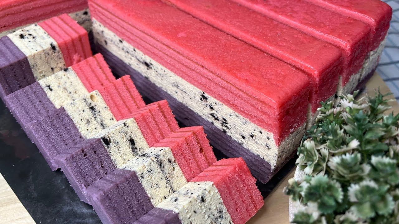 Kek lapis vanila berry Versi economy