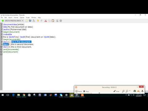 LaTeX Tutorial 02 Bold,Italic text and sub items.