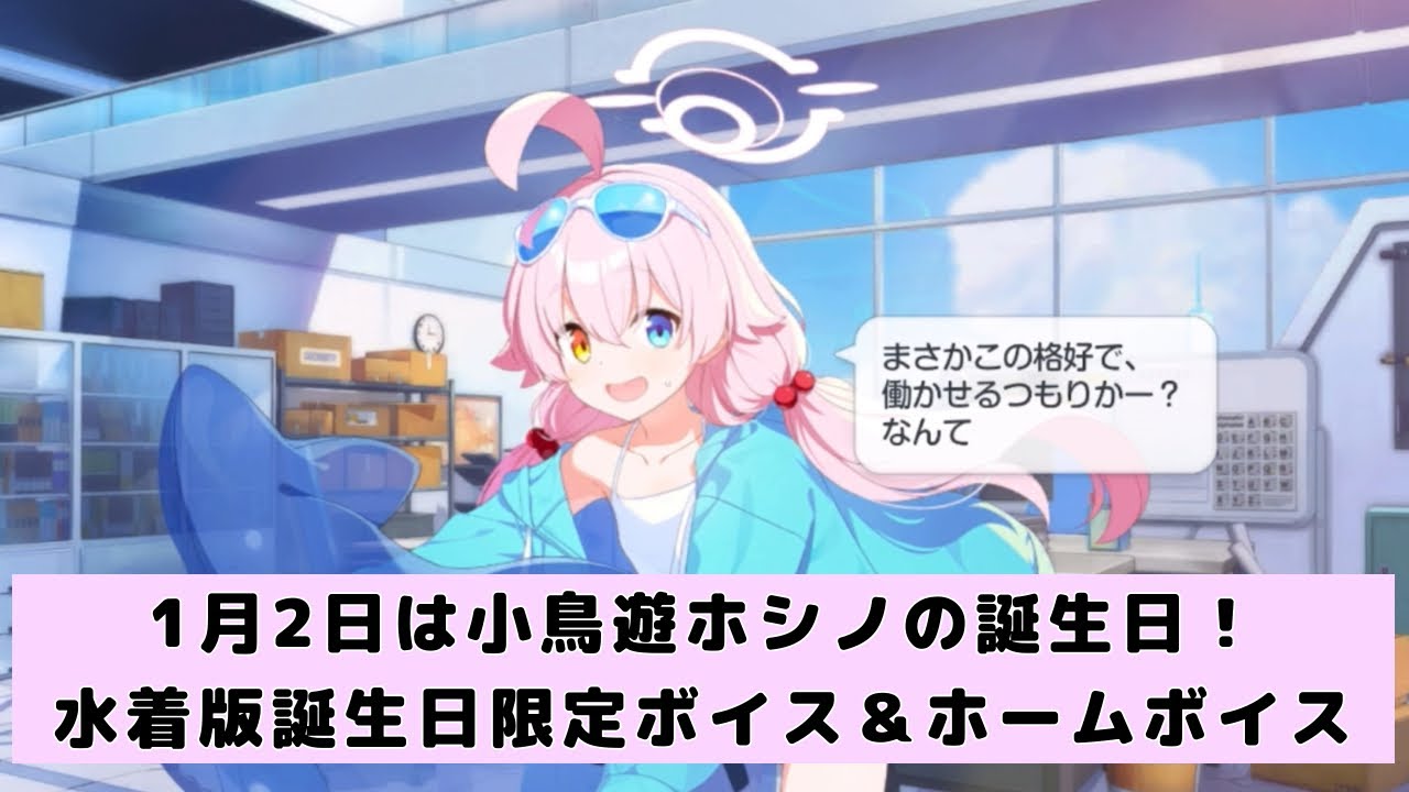 小鳥遊ホシノの誕生日ボイス＆ホームボイス（水着版）【ブルー