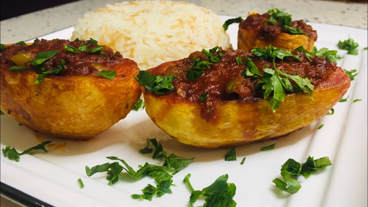 عندك بطاطس ولحم مثروم تعالي نسوي اطيب غدة (قوارب البطاطس) فن الطبخ | cooking art