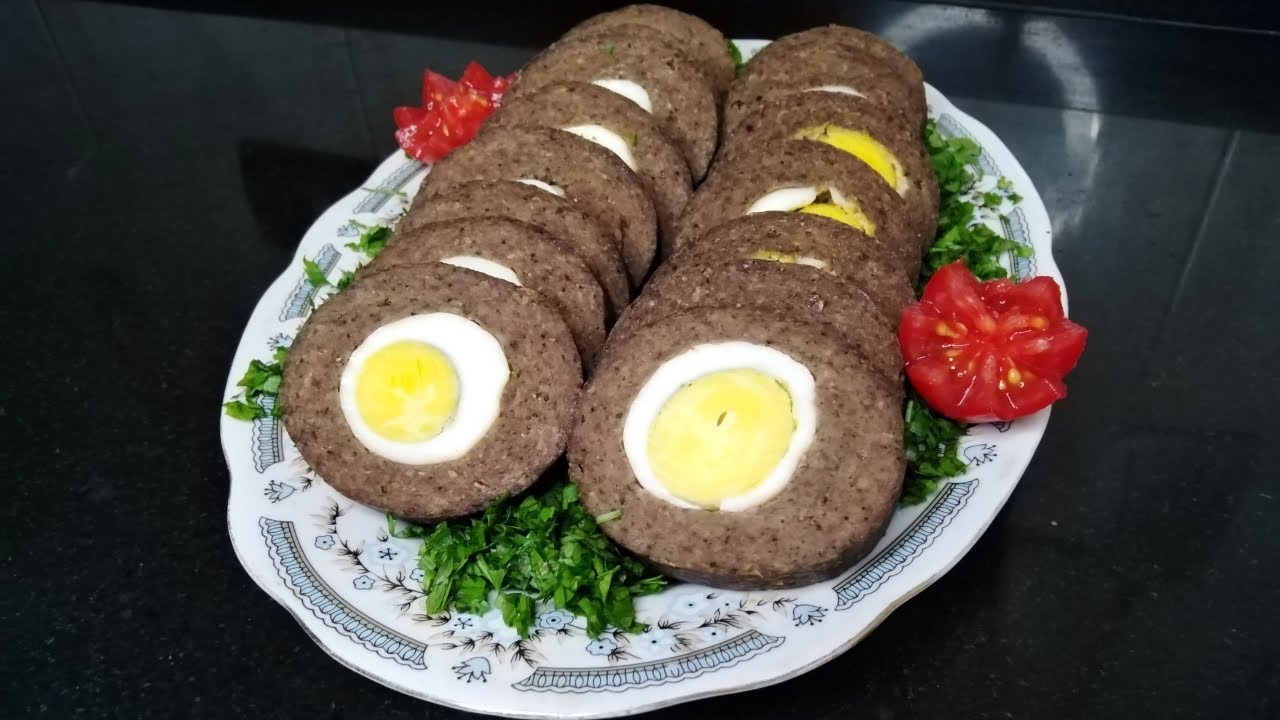 اعملي عزومة من نص كيلو لحمة مفرومة رول اللحمة المفرومة بالبيض |بديل اللحمة الباردة
