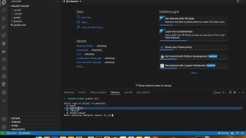 Gradle : Build new project with Gradle with visual studio code